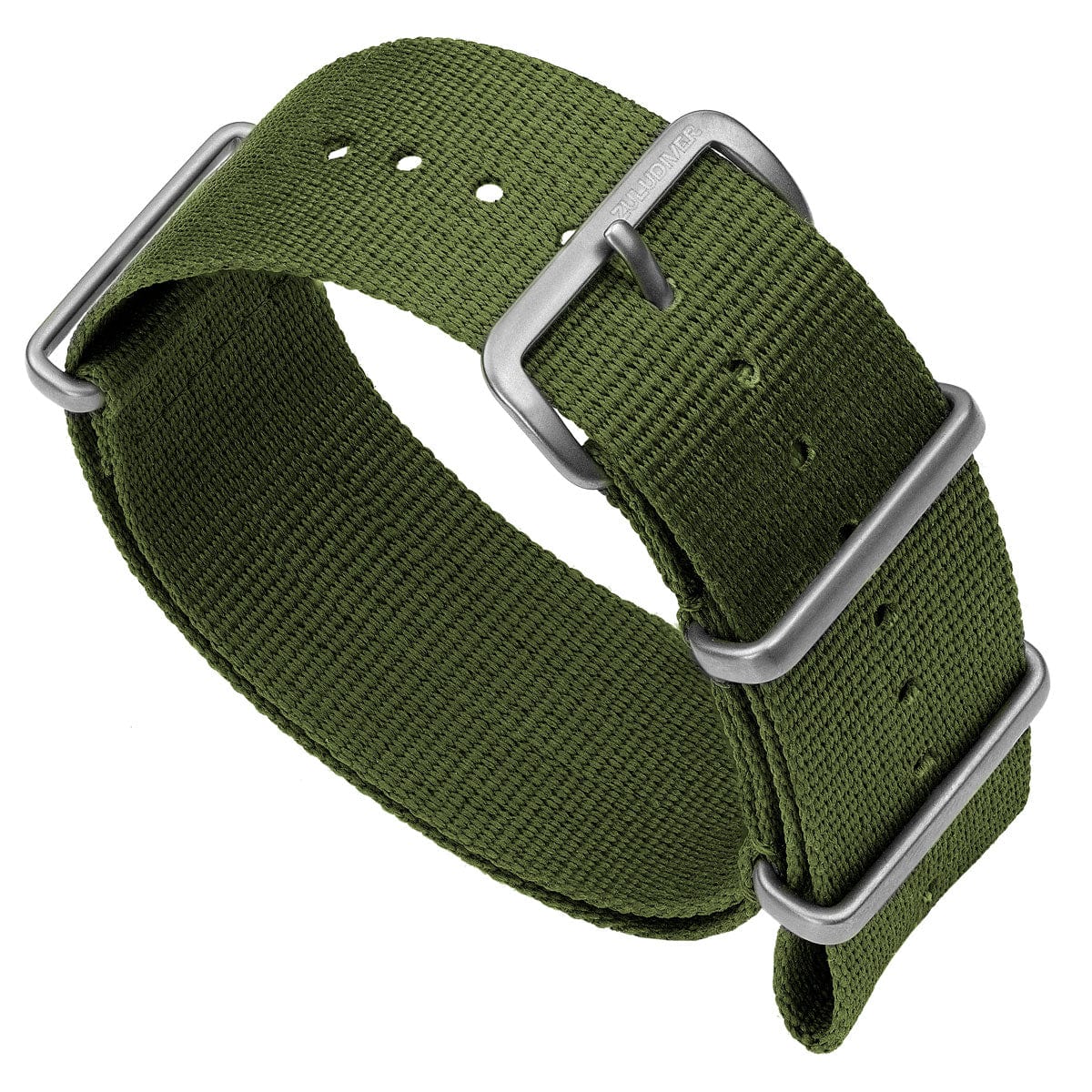 ZULUDIVER 1973 British Military Watch Strap: CADET - Army Green - Sati