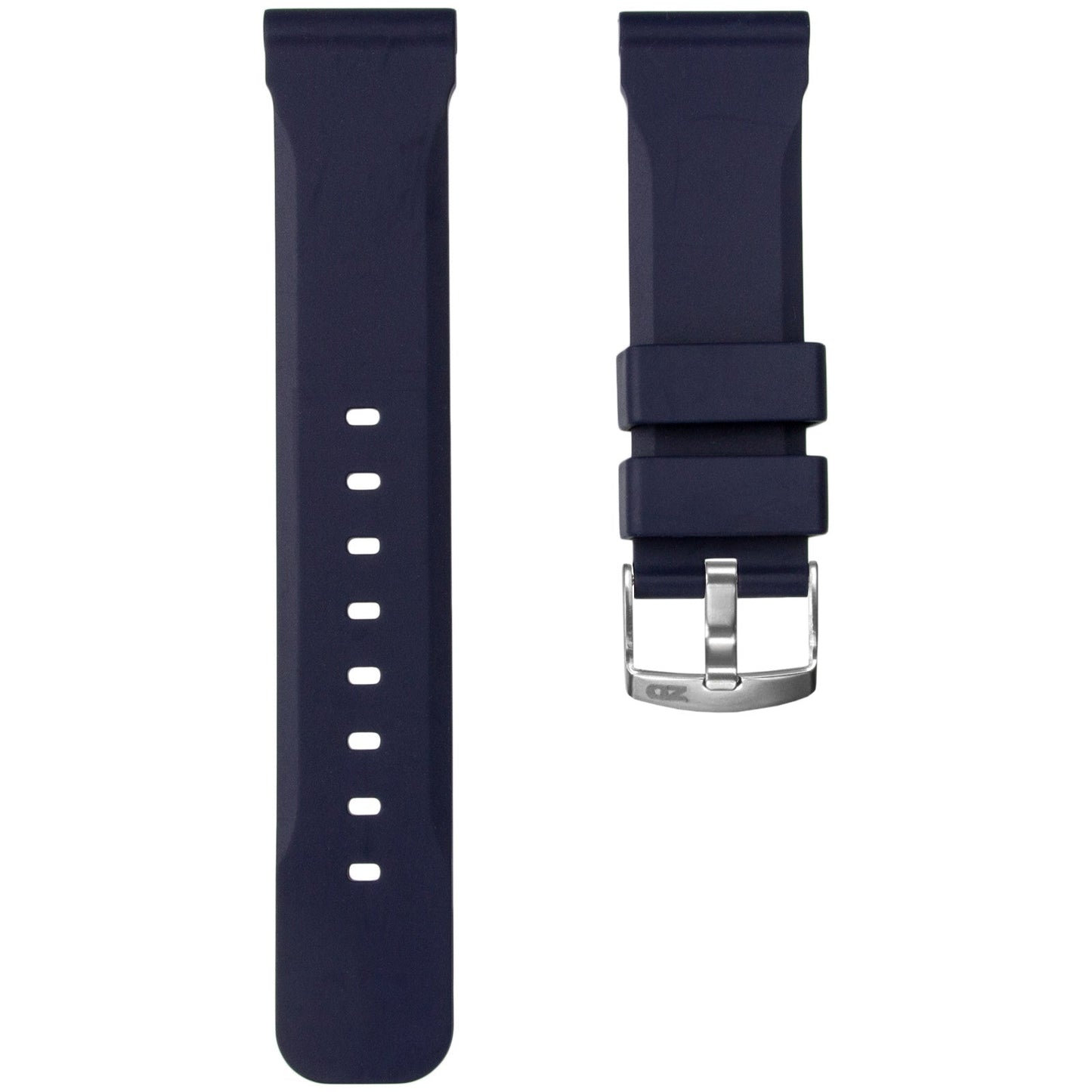 ZULUDIVER 317 Italian Rubber Diver's Watch Strap - Blue