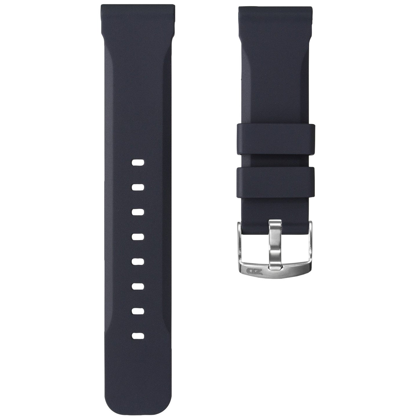 ZULUDIVER 317 Italian Rubber Diver's Watch Strap - Grey