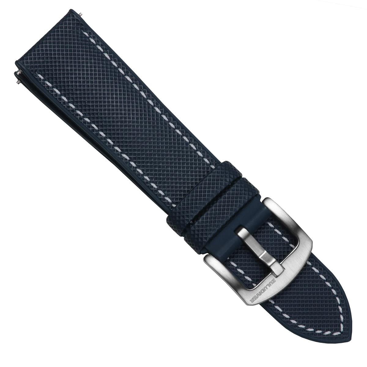 ZULUDIVER Anvil FKM Rubber Watch Strap - Blue