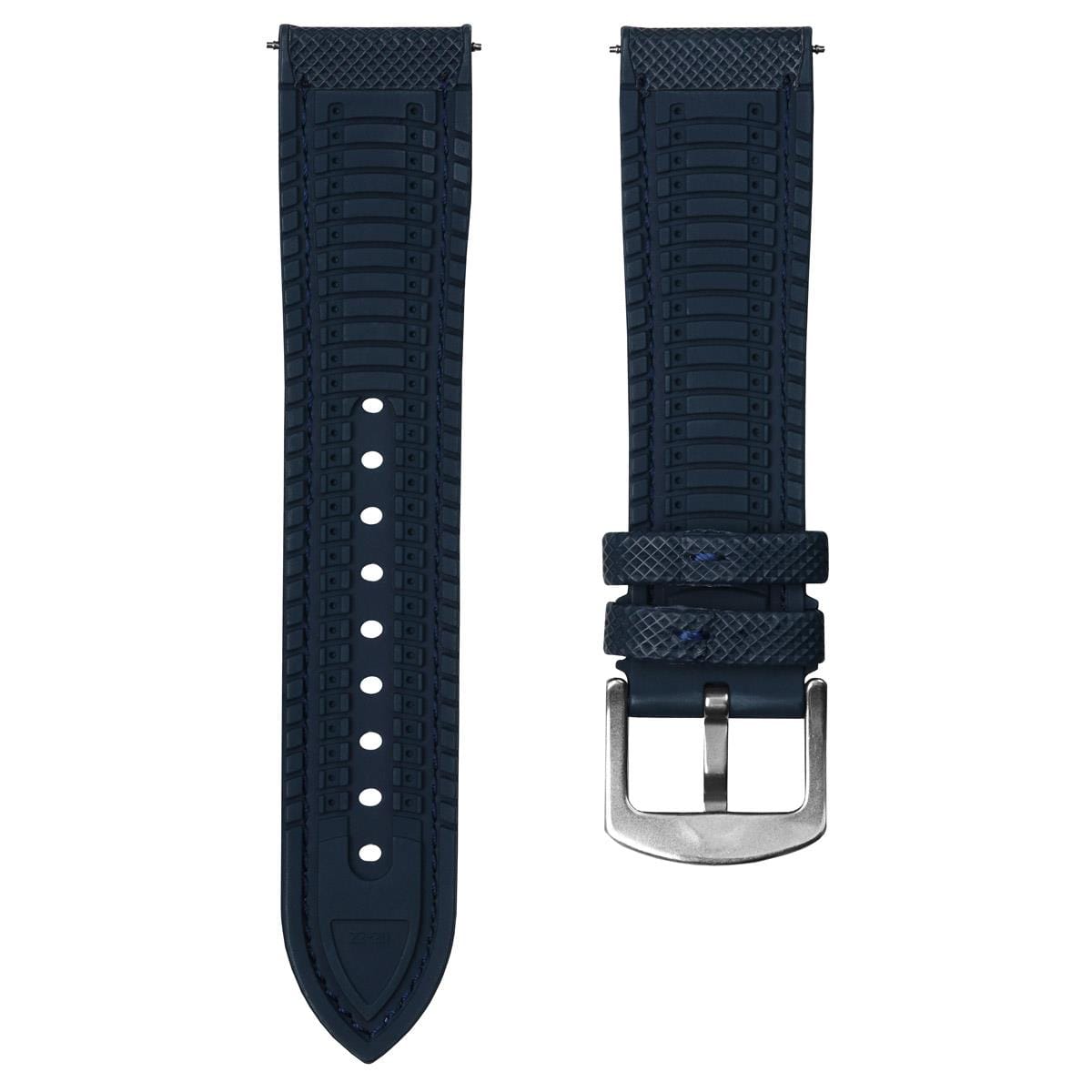 ZULUDIVER Anvil FKM Rubber Watch Strap - Blue