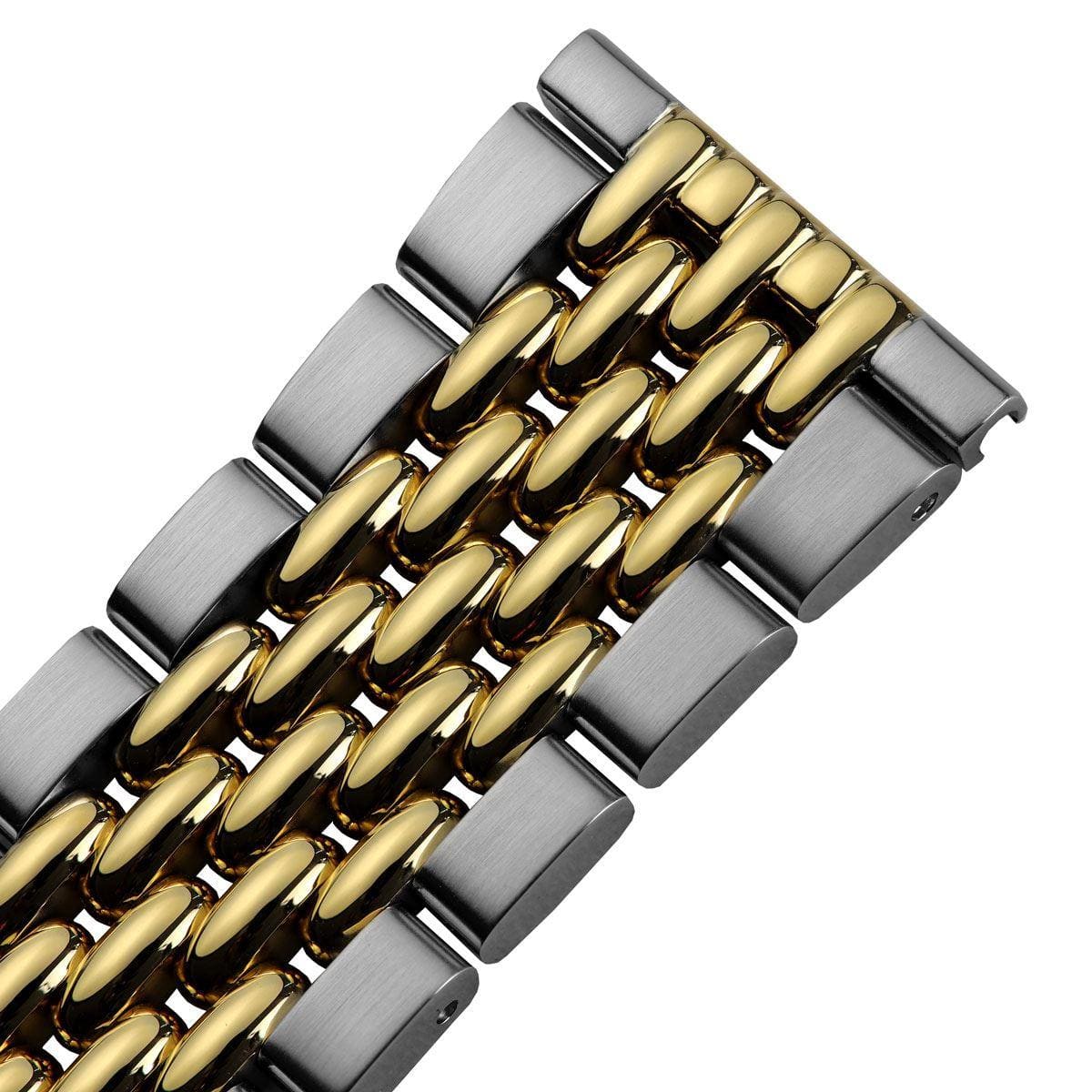 ZULUDIVER Beads of Rice Premium Watch Strap - Silver / Gold