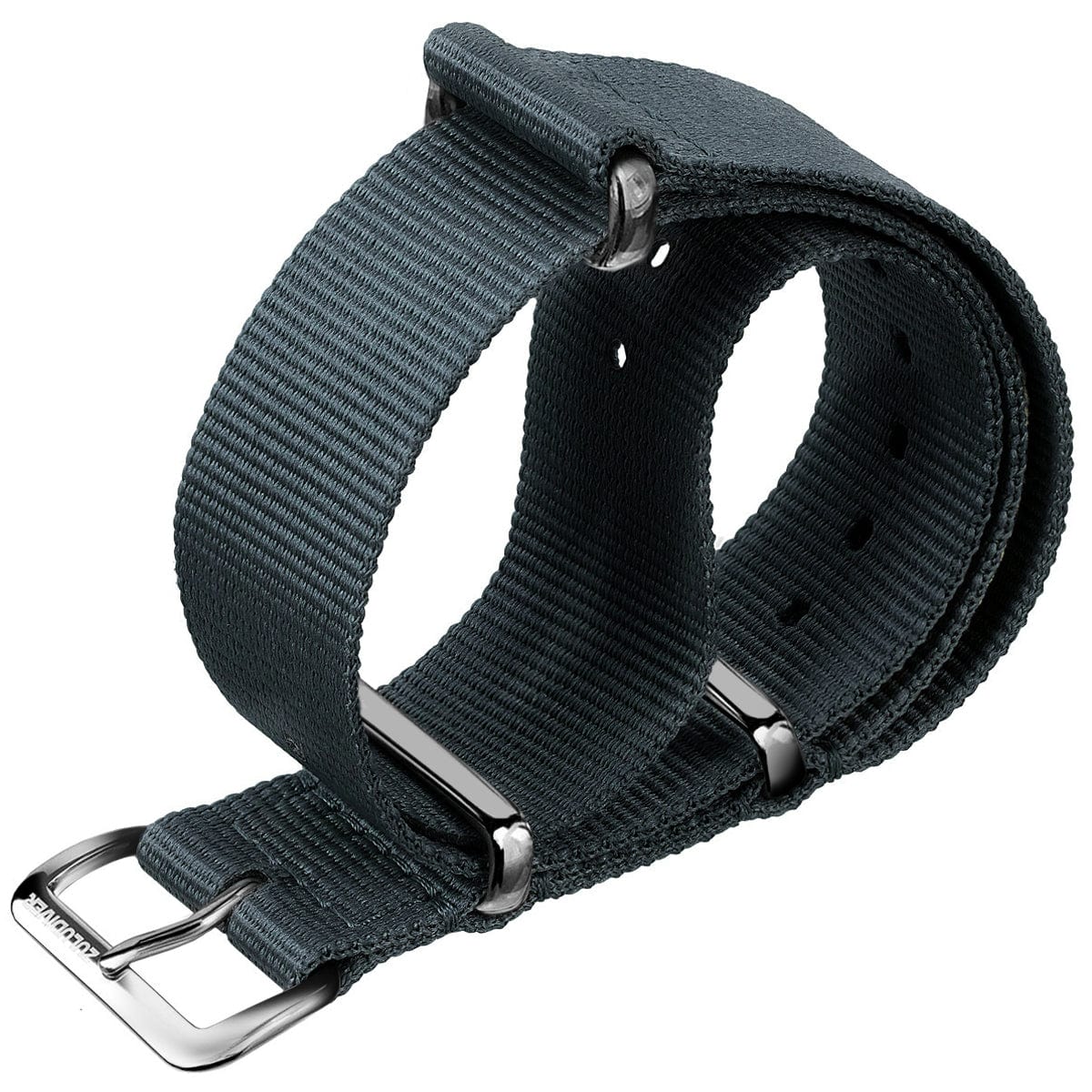 ZULUDIVER 1973 British Military Watch Strap: CADET - Admiralty Grey - Satin