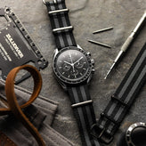 “Classic Bond” British Military Watch Strap on Omega Speedmaster