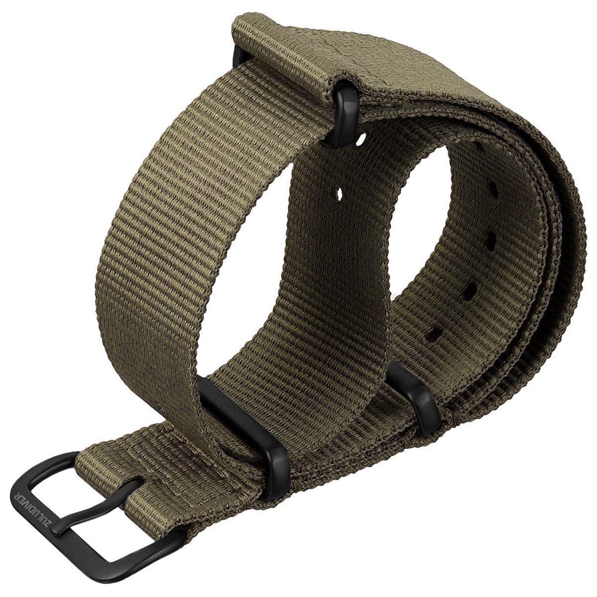 ZULUDIVER 1973 British Military Watch Strap: CADET - Desert Sand - PVD IP Black