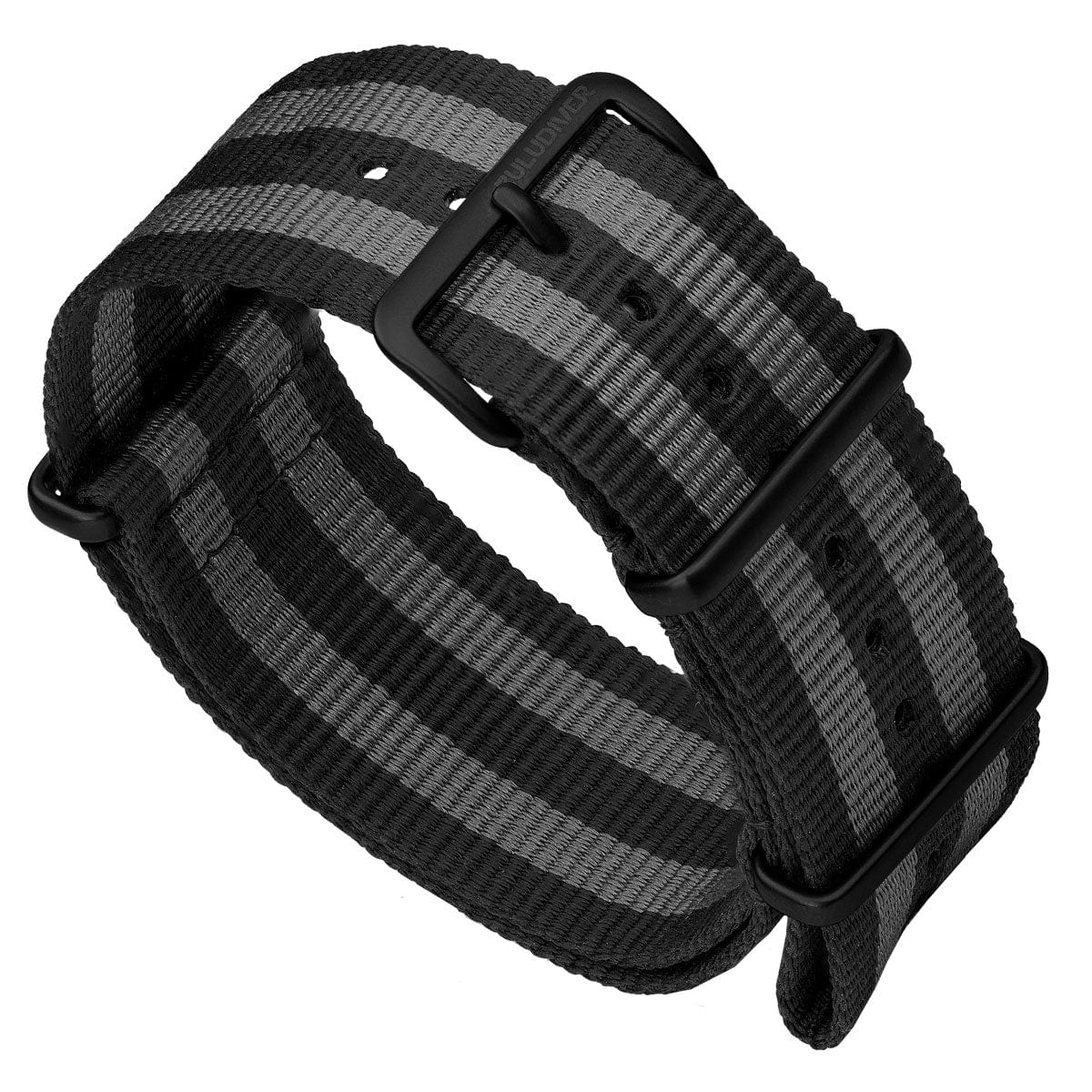 ZULUDIVER British Military Watch Strap: CADET Bond - Classic - PVD IP Black