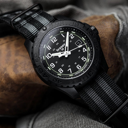 “Classic Bond” British Military Watch Strap IP Black Hardware