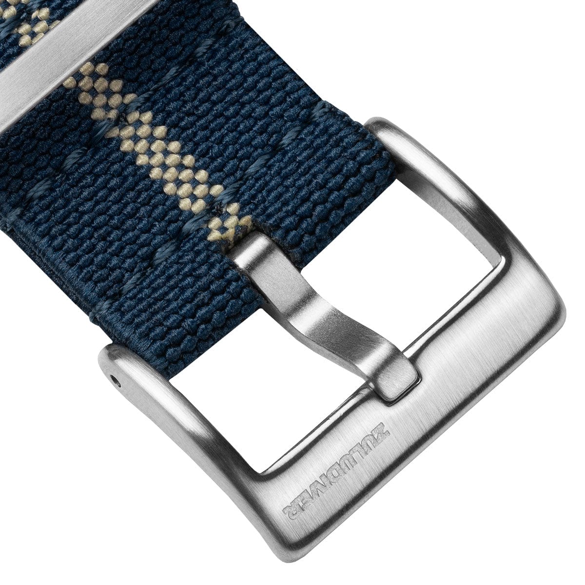 ZULUDIVER 1973 British Military Watch Strap: AIRBORNE Elastic - Blue & Gold