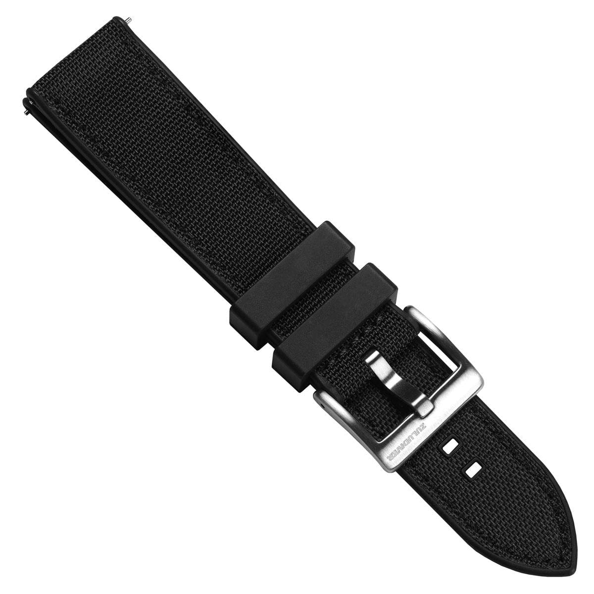 ZULUDIVER Endurance Extreme Rubber Watch Strap - Black