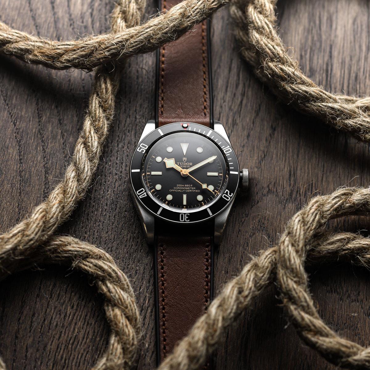 ZULUDIVER Endurance Rubber Watch Strap Brushed Buckle - Kalahari Brown