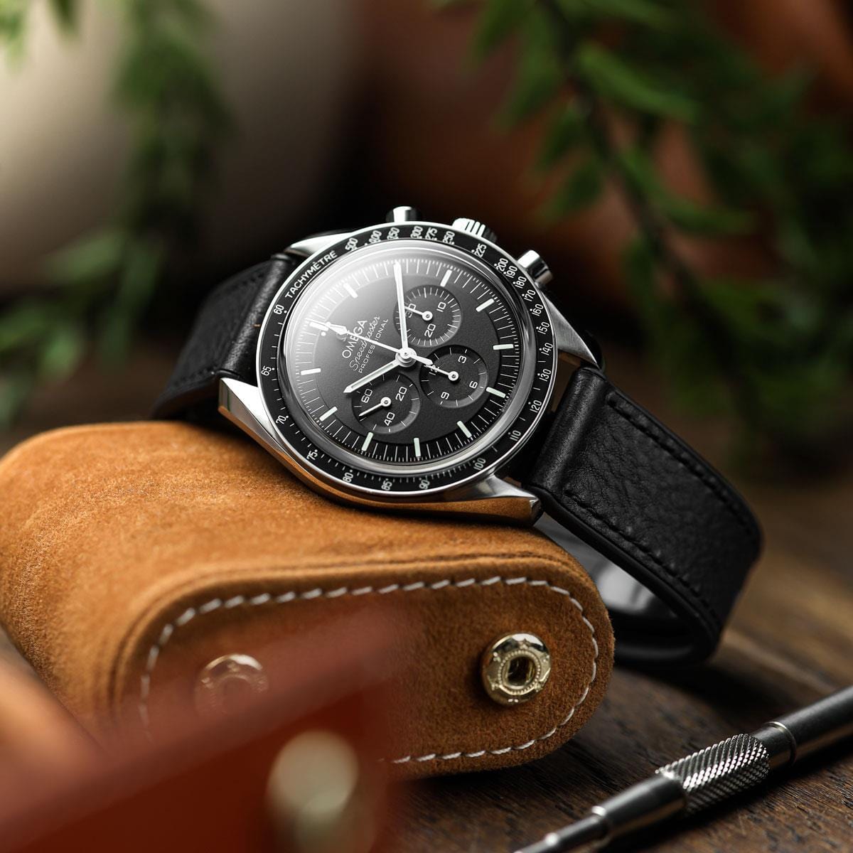 ZULUDIVER Endurance Rubber Watch Strap Brushed Buckle - Marianas Black