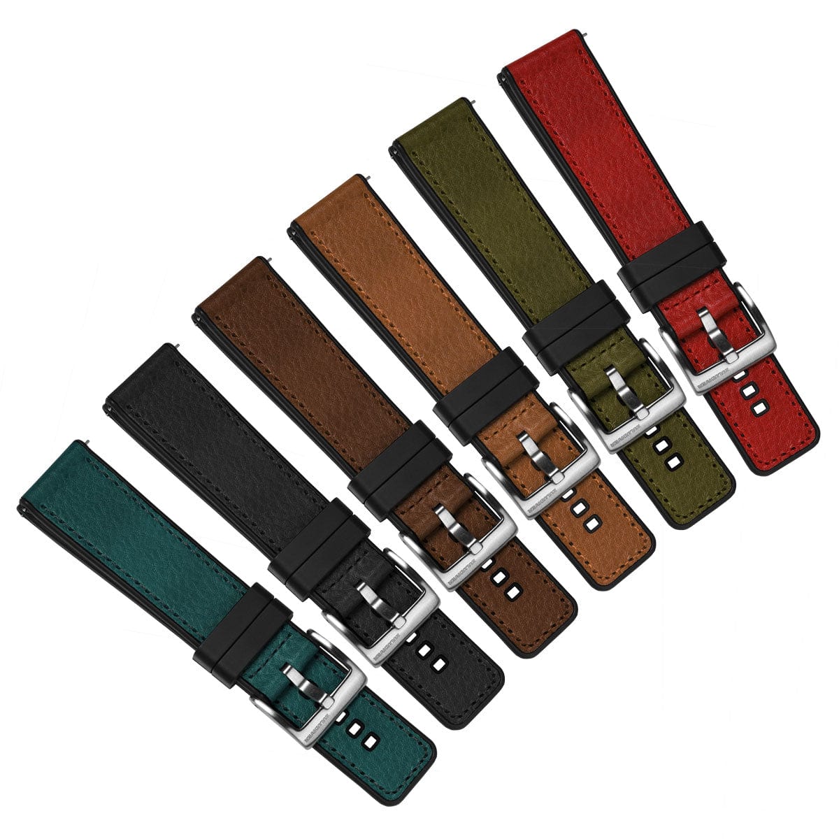 ZULUDIVER Endurance Rubber Watch Strap Brushed Buckle - Marianas Black