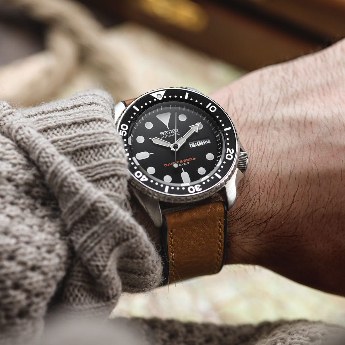 ZULUDIVER Endurance Rubber Watch Strap Brushed Buckle - Marianas Black