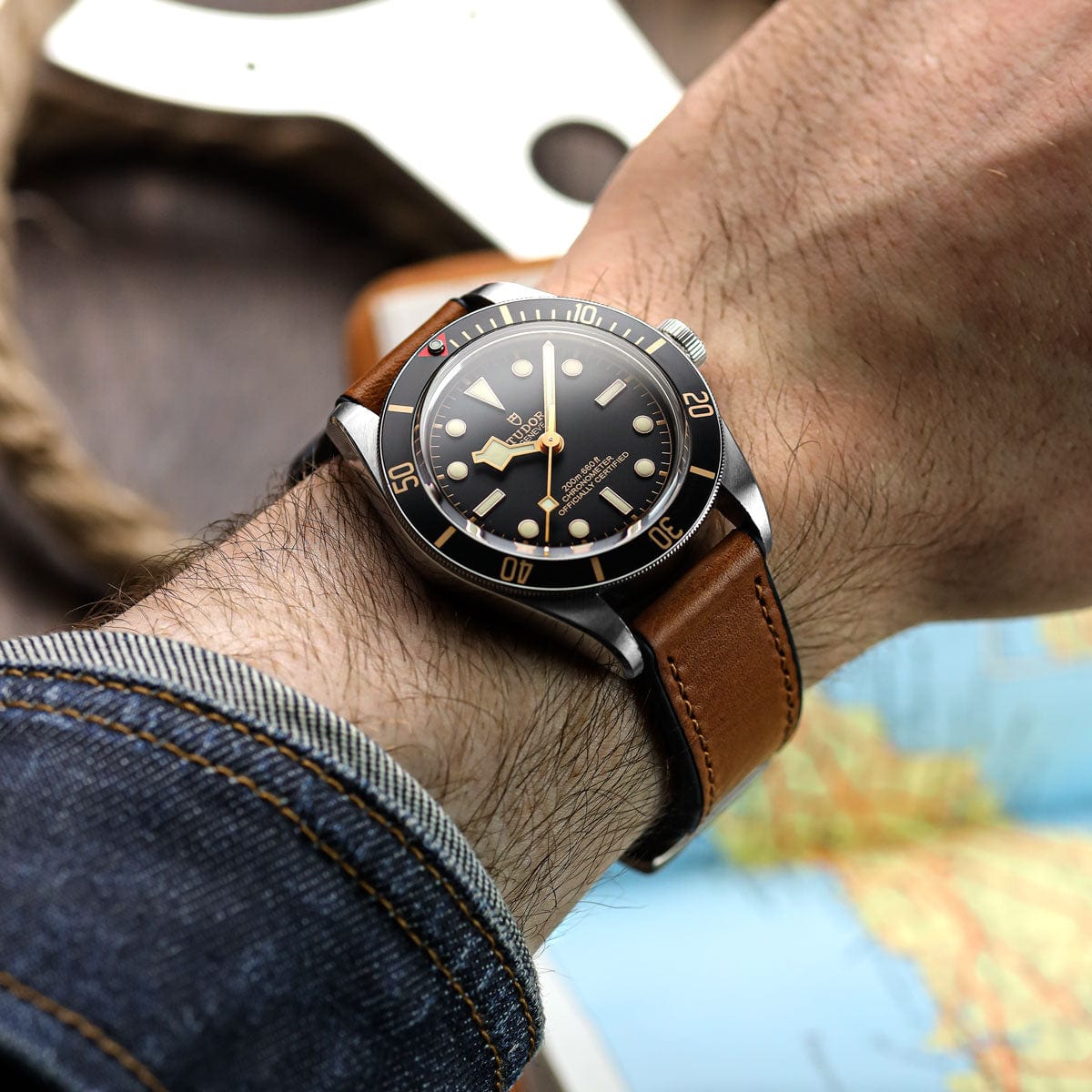 ZULUDIVER Endurance Rubber Watch Strap Brushed Buckle - Marianas Black
