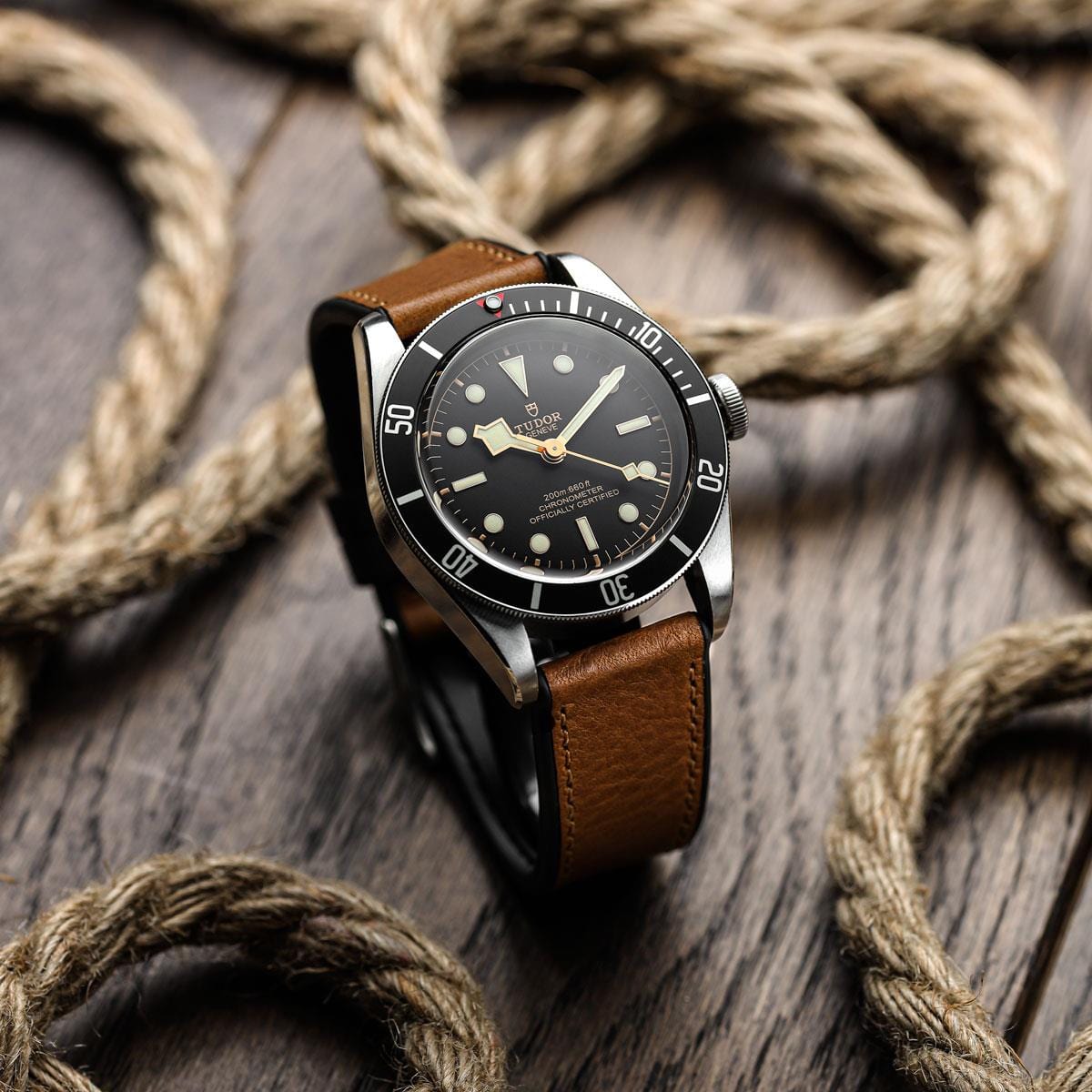 ZULUDIVER Endurance Rubber Watch Strap Brushed Buckle - Wahiba Khaki Brown