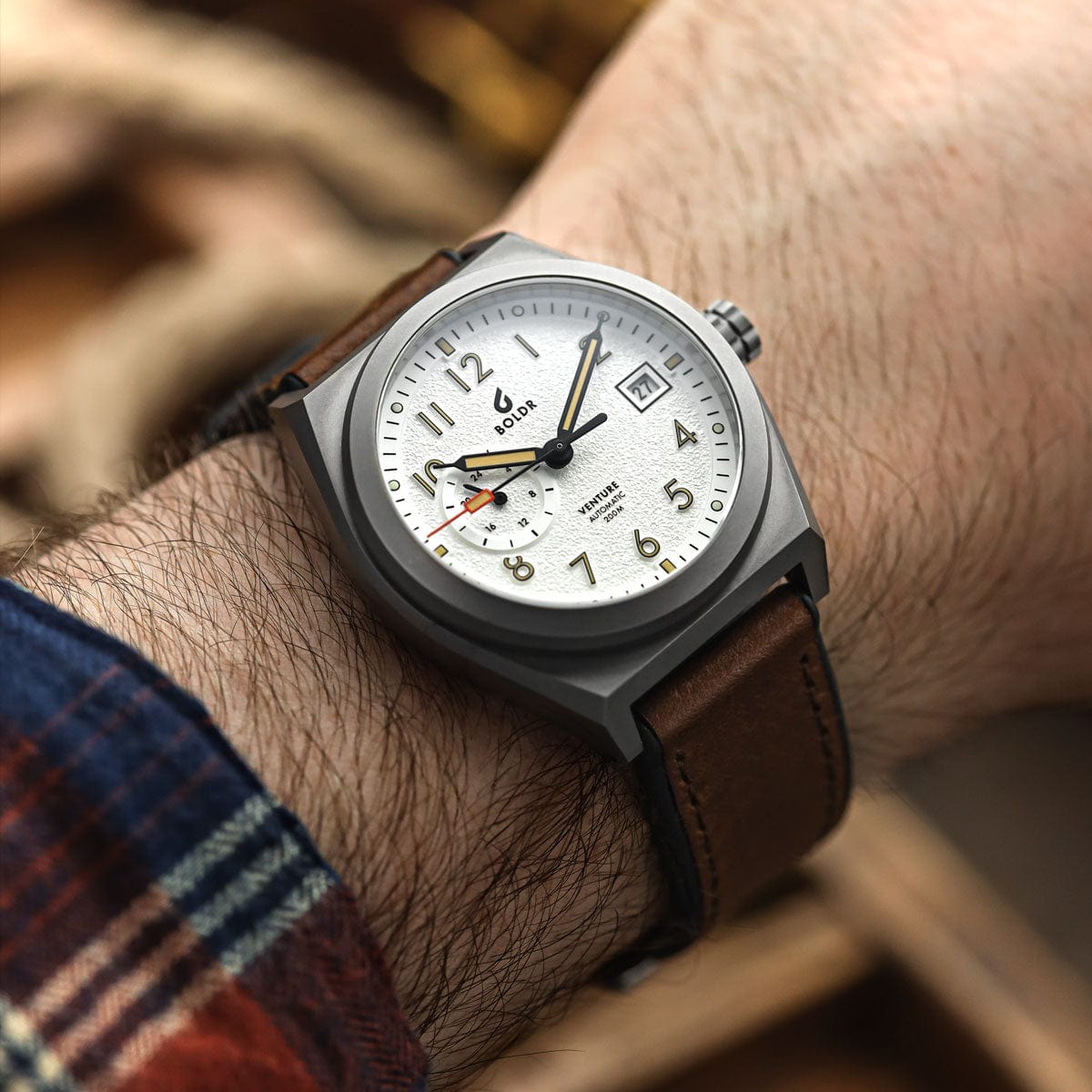 ZULUDIVER Endurance Rubber Watch Strap Brushed Buckle - Wahiba Khaki Brown