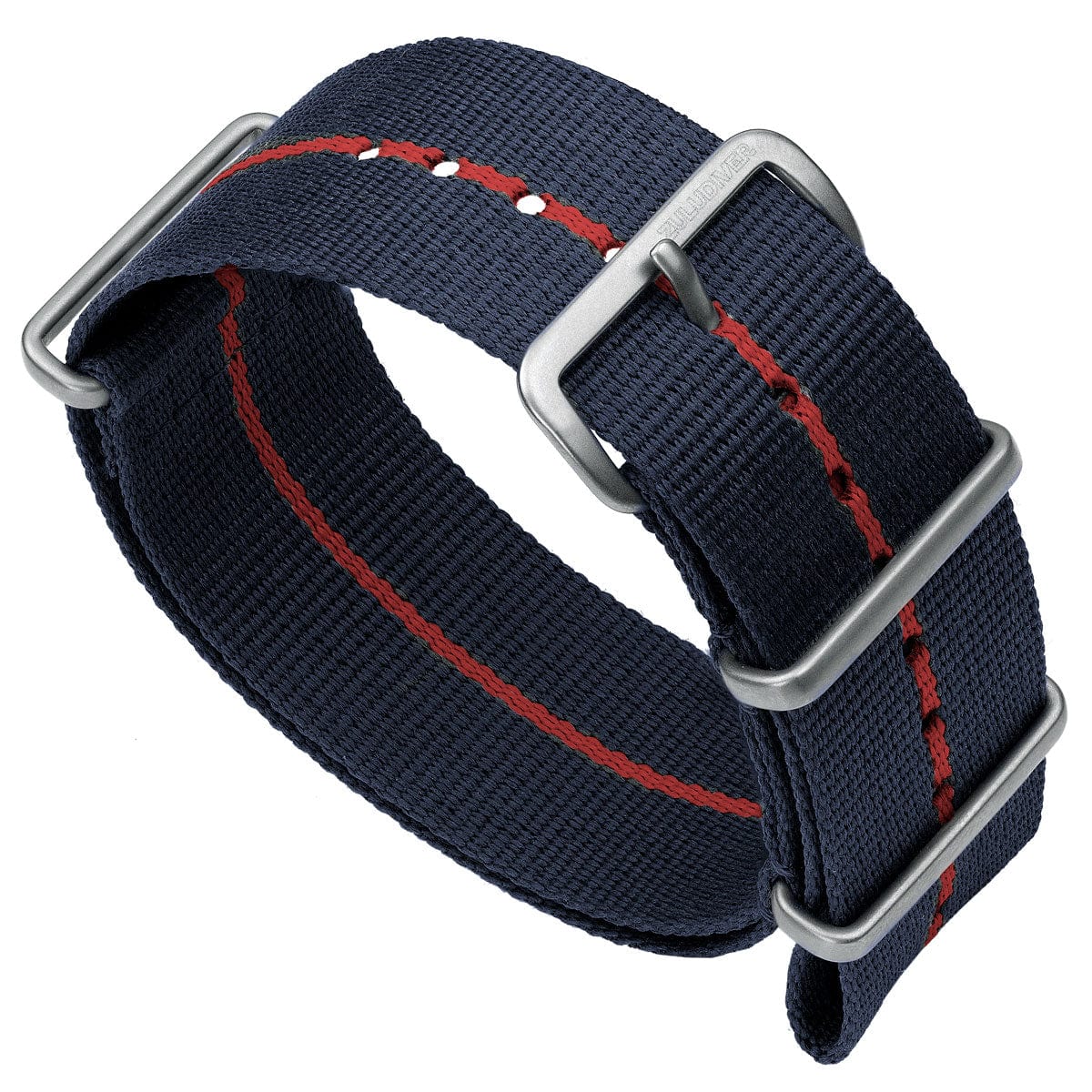 ZULUDIVER British Military Watch Strap: CADET Marine Nationale - Blue & Red