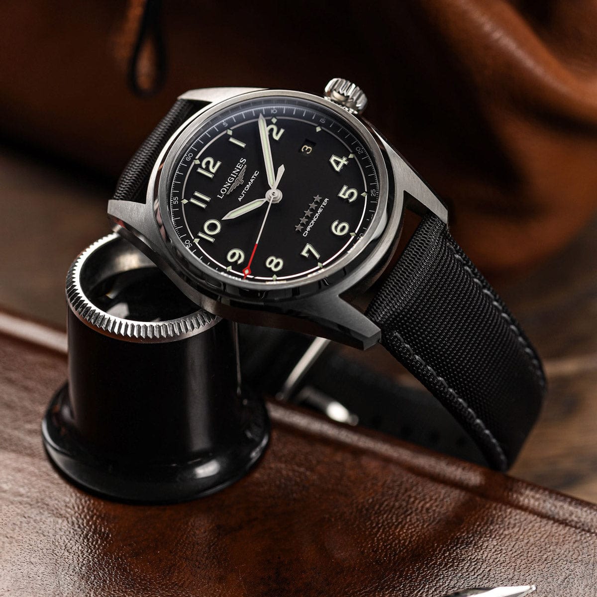 ZULUDIVER Mayday Sailcloth Padded Divers Watch Strap - Grey Stitching
