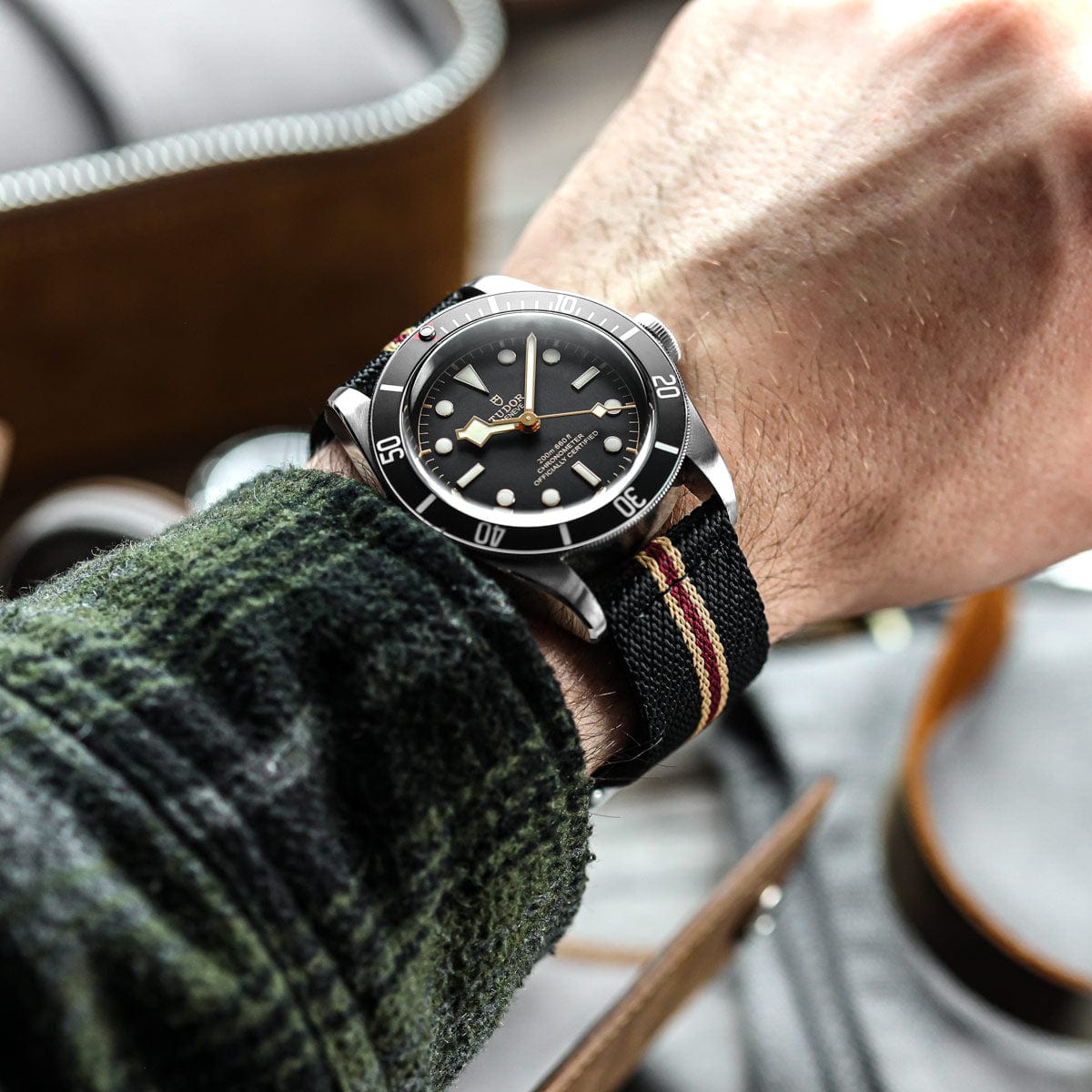 ZULUDIVER Seasalter Two-Piece NATO Watch Strap - Black