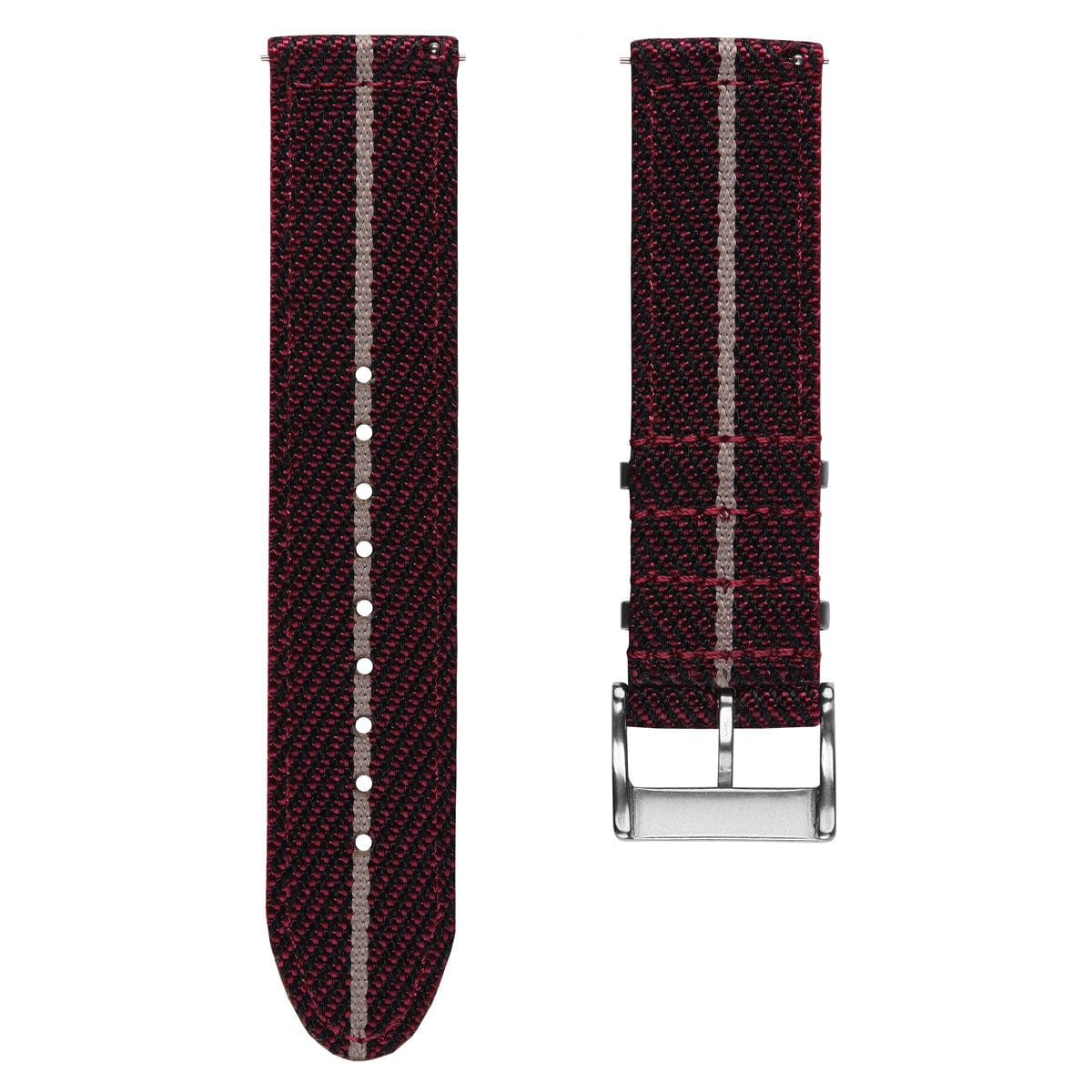 ZULUDIVER Seasalter Two-Piece NATO Watch Strap - Red & Beige