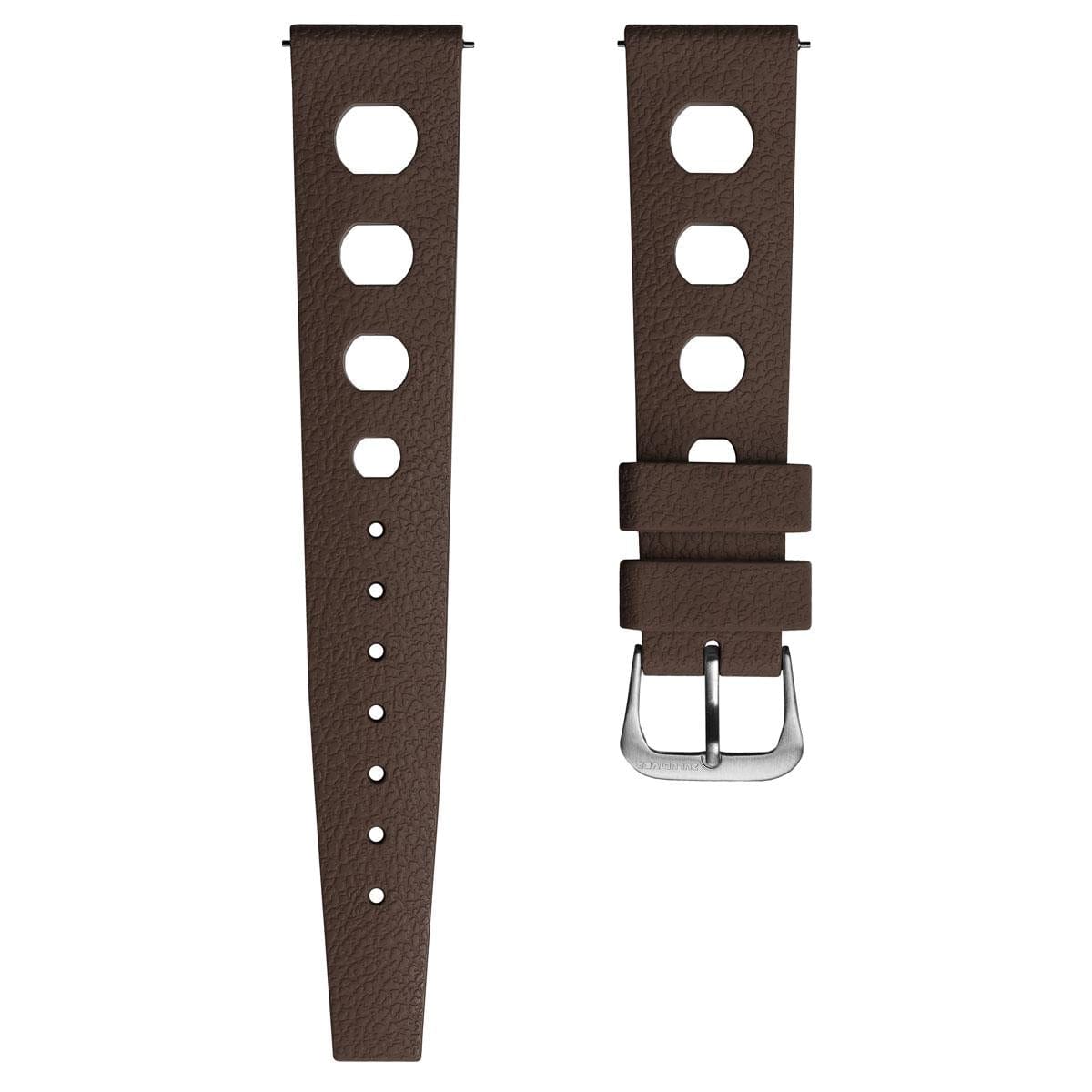 ZULUDIVER Tropical Regis Rubber Watch Strap - Brown