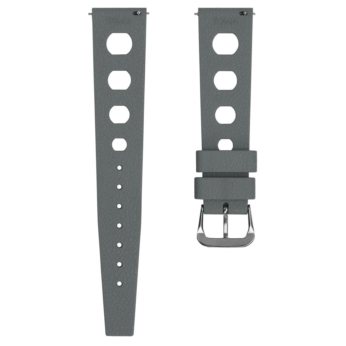 ZULUDIVER Tropical Regis Rubber Watch Strap - Grey