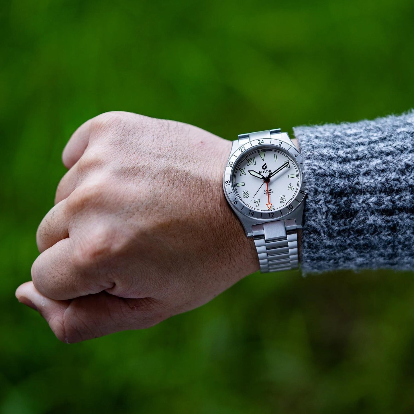 Boldr GMT Tarangire Automatic Field Watch - Matt White California Dial