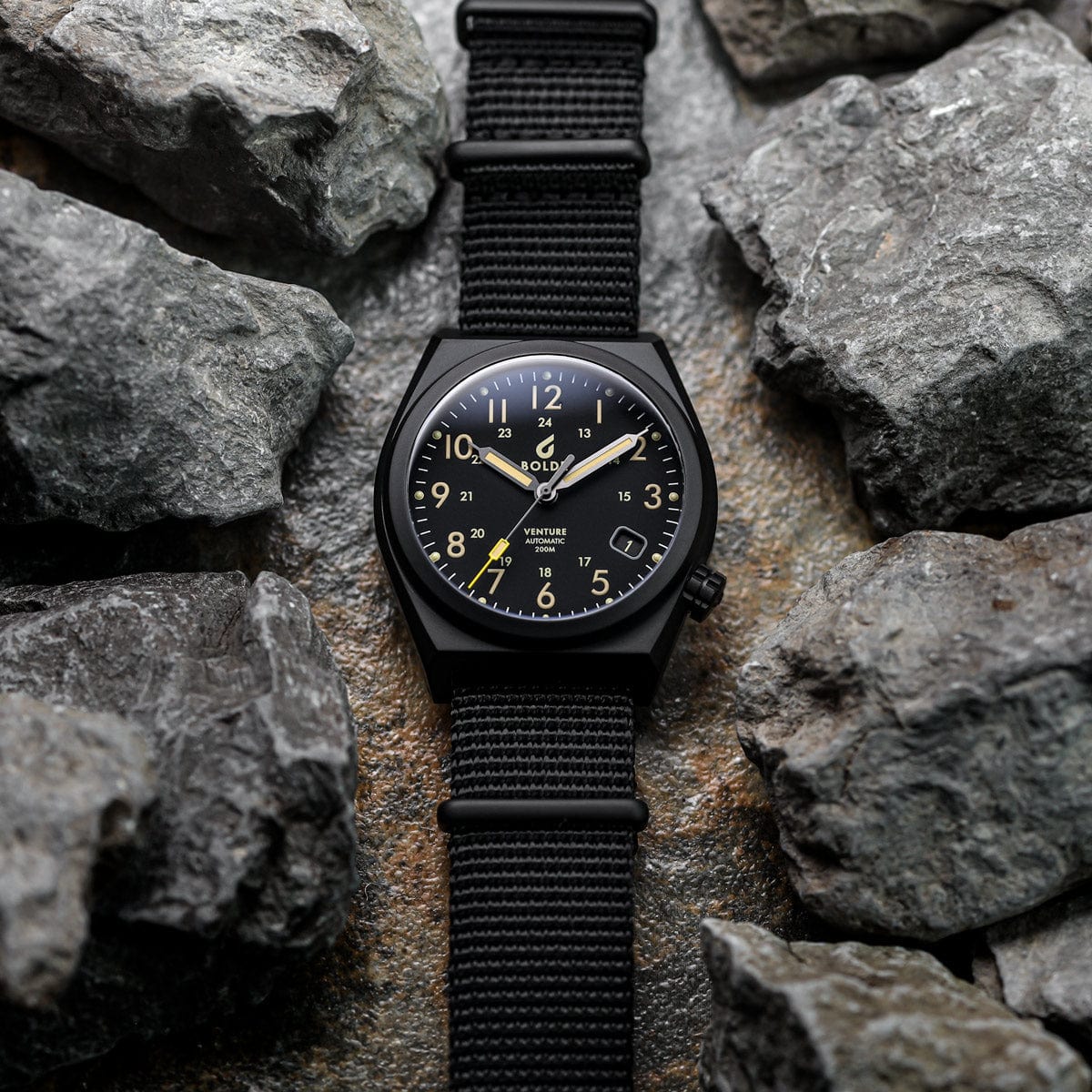 Boldr Venture Black Dawn Automatic Field Watch