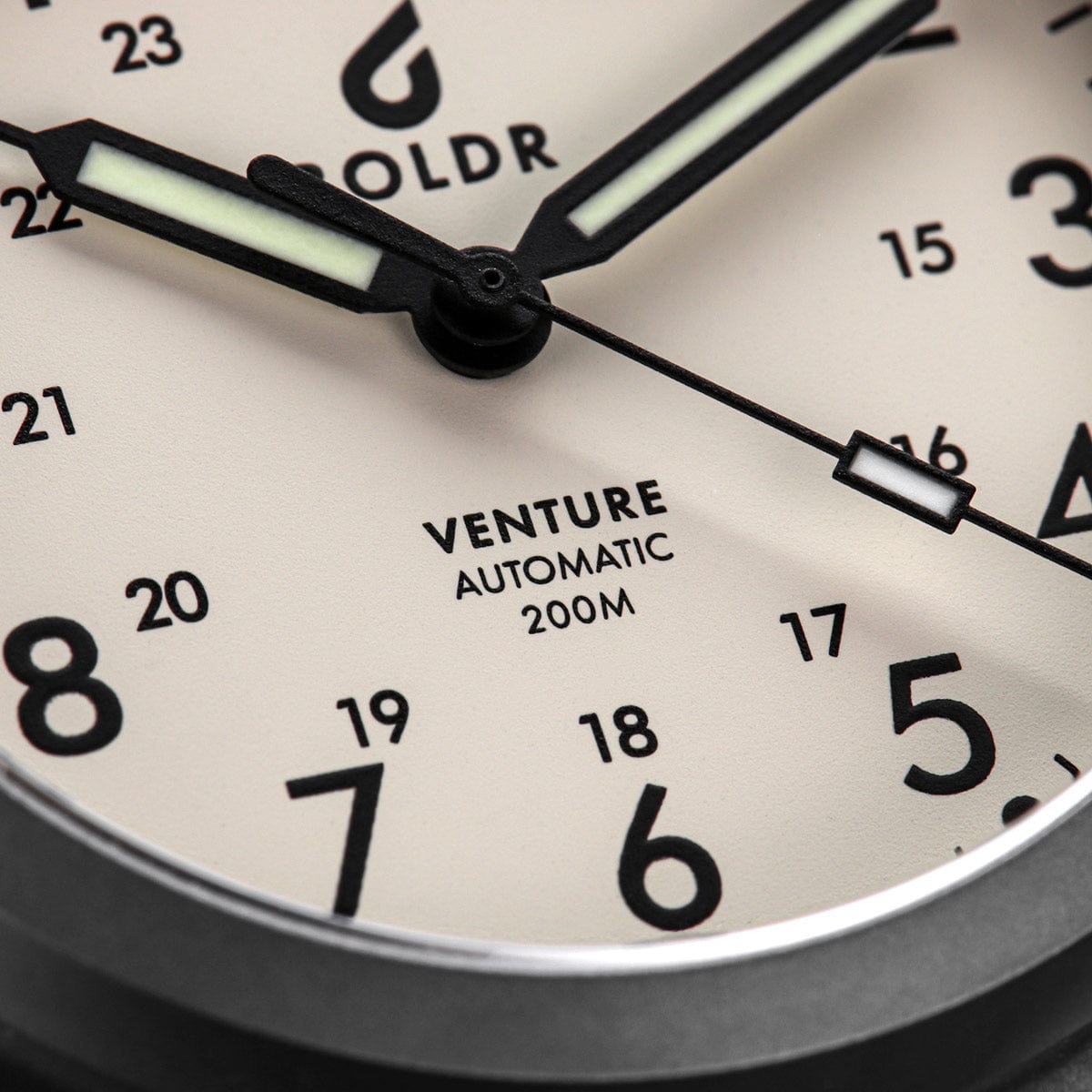 Boldr Venture Automatic Field Watch - Ivory White - LIKE NEW