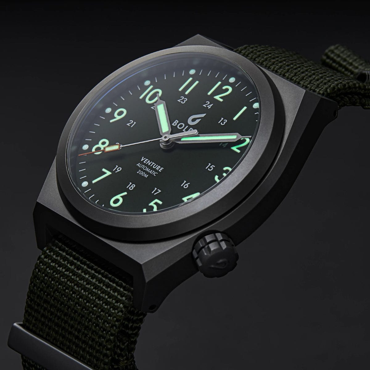 Boldr Venture Jungle Green Automatic Field Watch