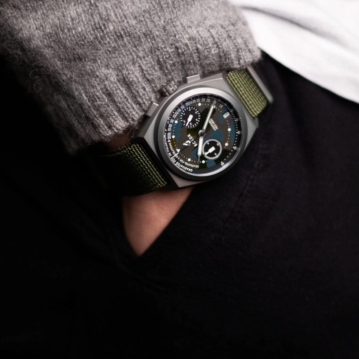 Boldr Venture Field Medic Camo Green Chronograph Watch