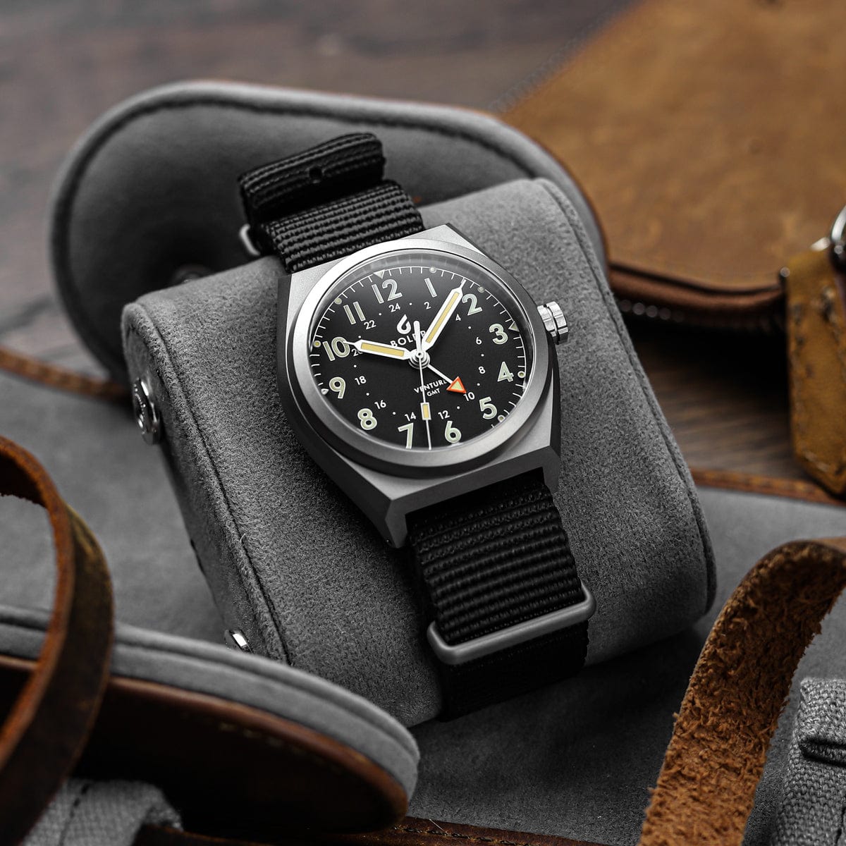 Boldr Venture GMT Field Watch - Black