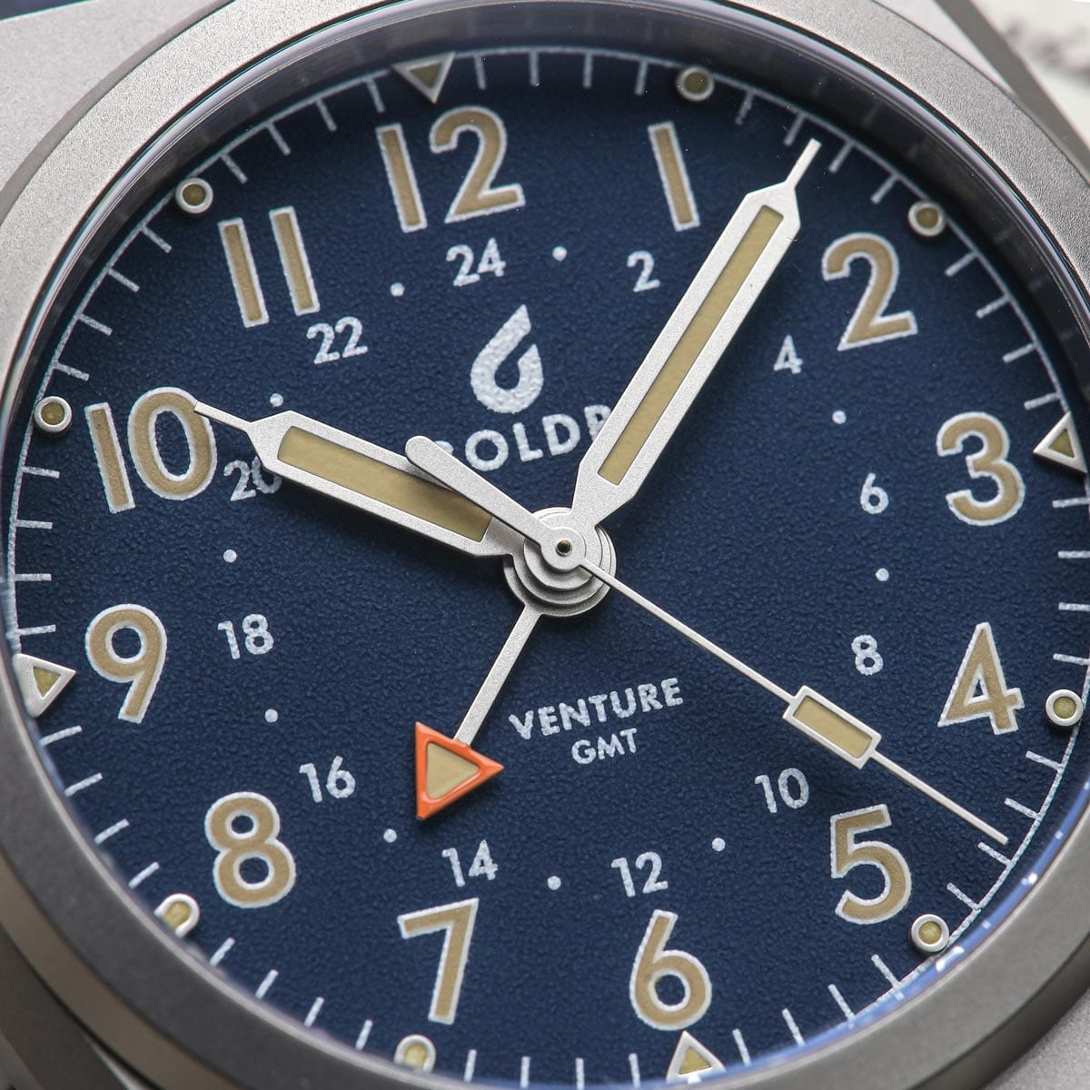 Boldr Venture GMT Field Watch - Blue