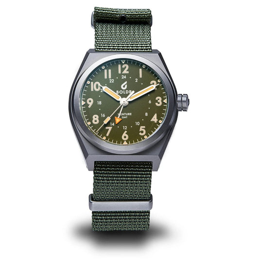 Boldr Venture GMT Field Watch - Green