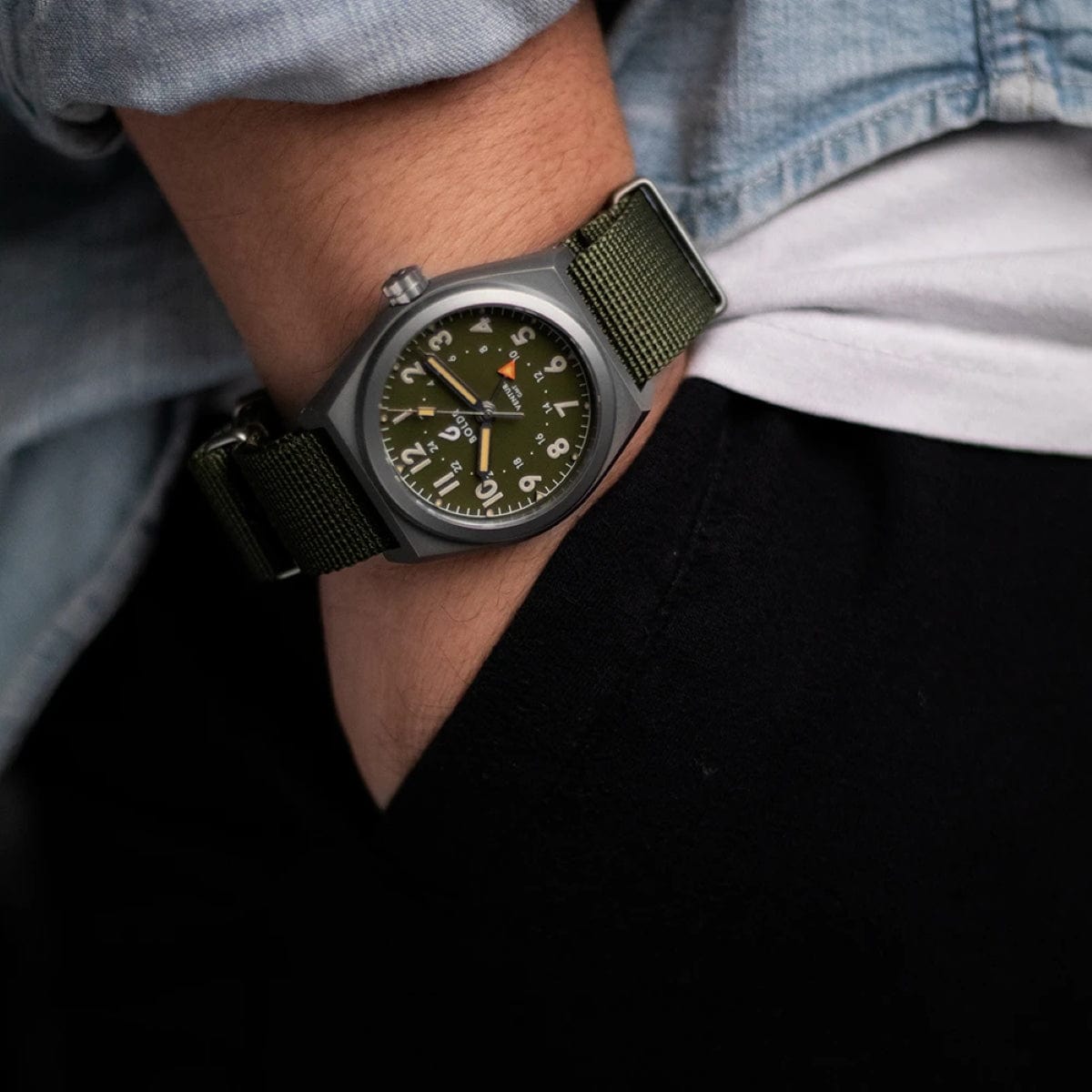 Boldr Venture GMT Field Watch - Green