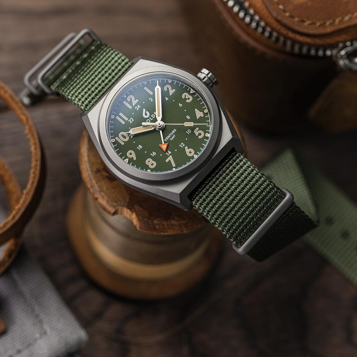 Boldr Venture GMT Field Watch - Green