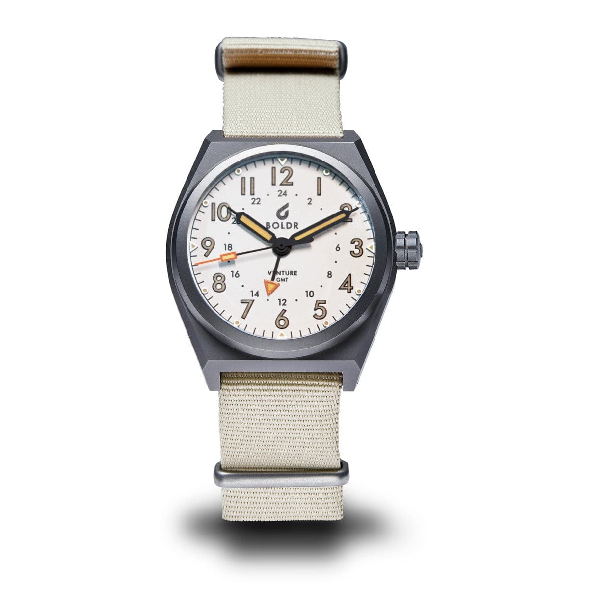 Boldr Venture GMT Field Watch - Khaki