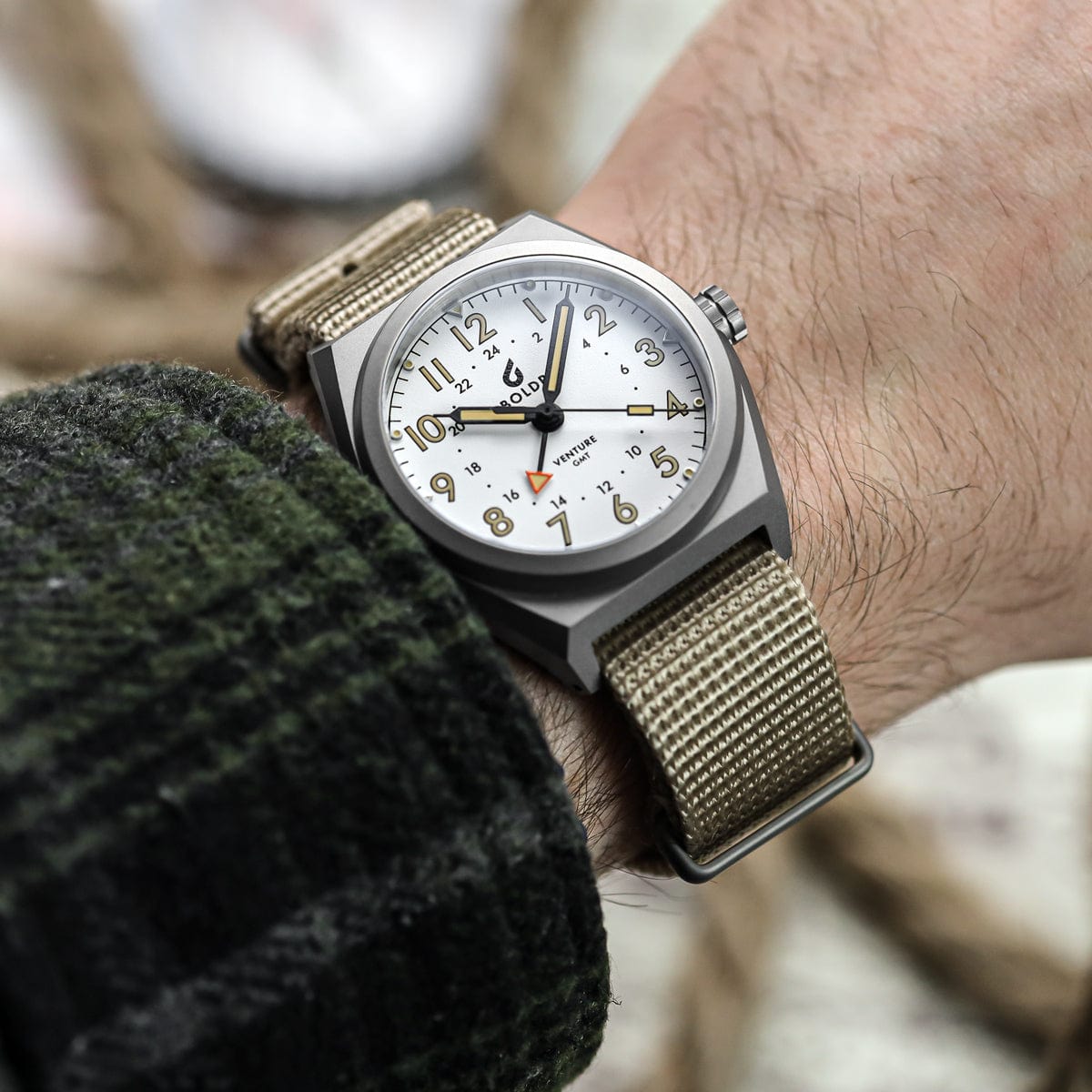 Boldr Venture GMT Field Watch - Khaki