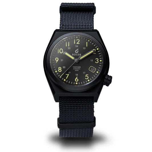 Boldr Venture Automatic Field Watch - Green Dusk