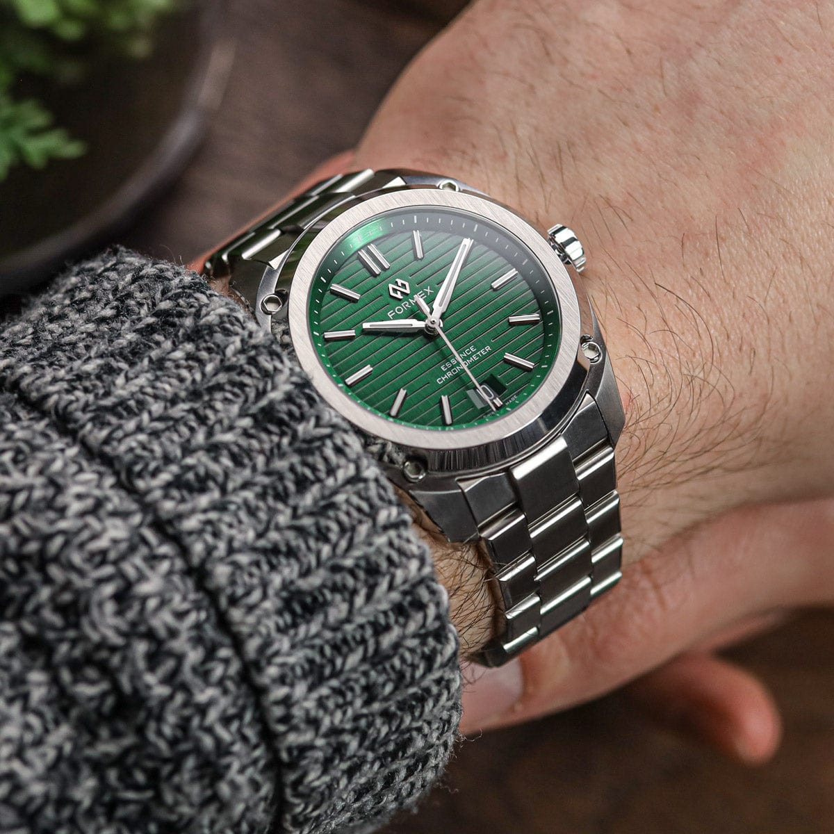 Formex Essence 39 Automatic Chronometer - Green Dial / Green Leather Strap