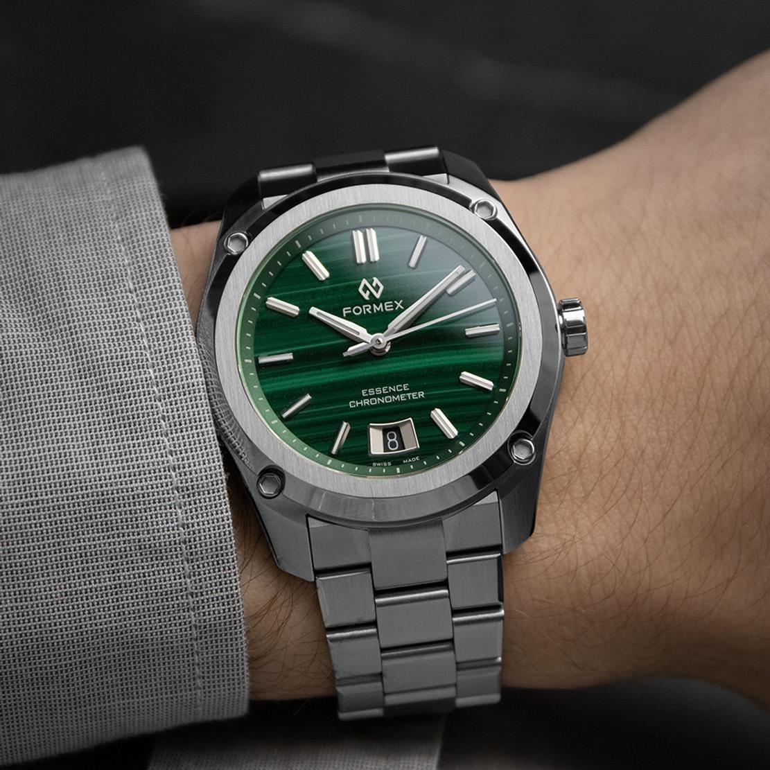 Formex Essence 39 Automatic Chronometer Watch - Malachite Green - Steel Bracelet