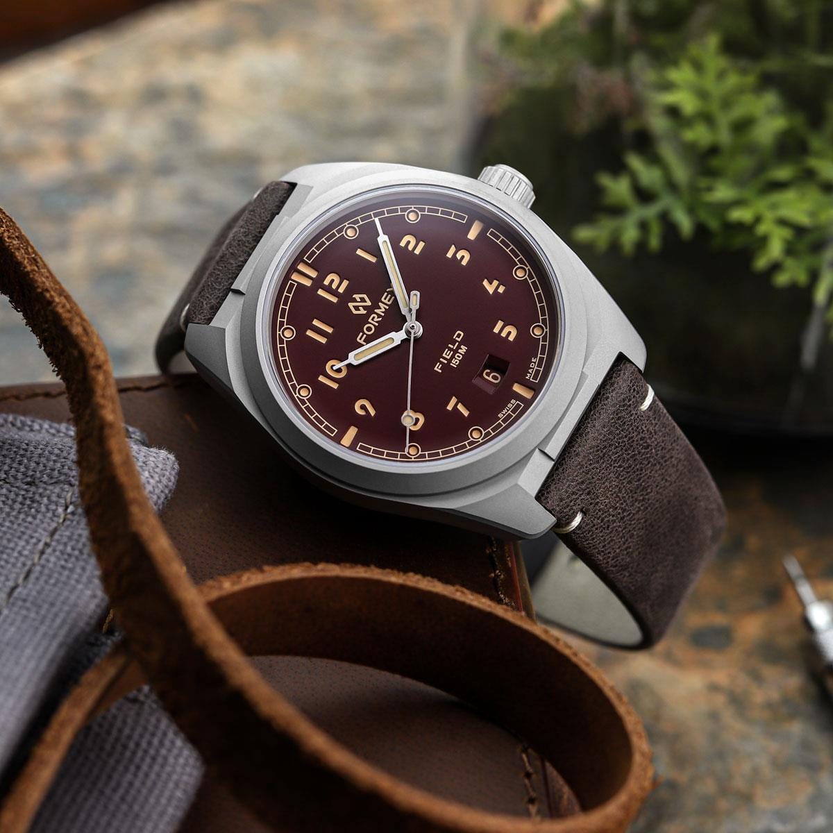 FORMEX Field Automatic - Mahogany Red - Caraffa Brown Strap