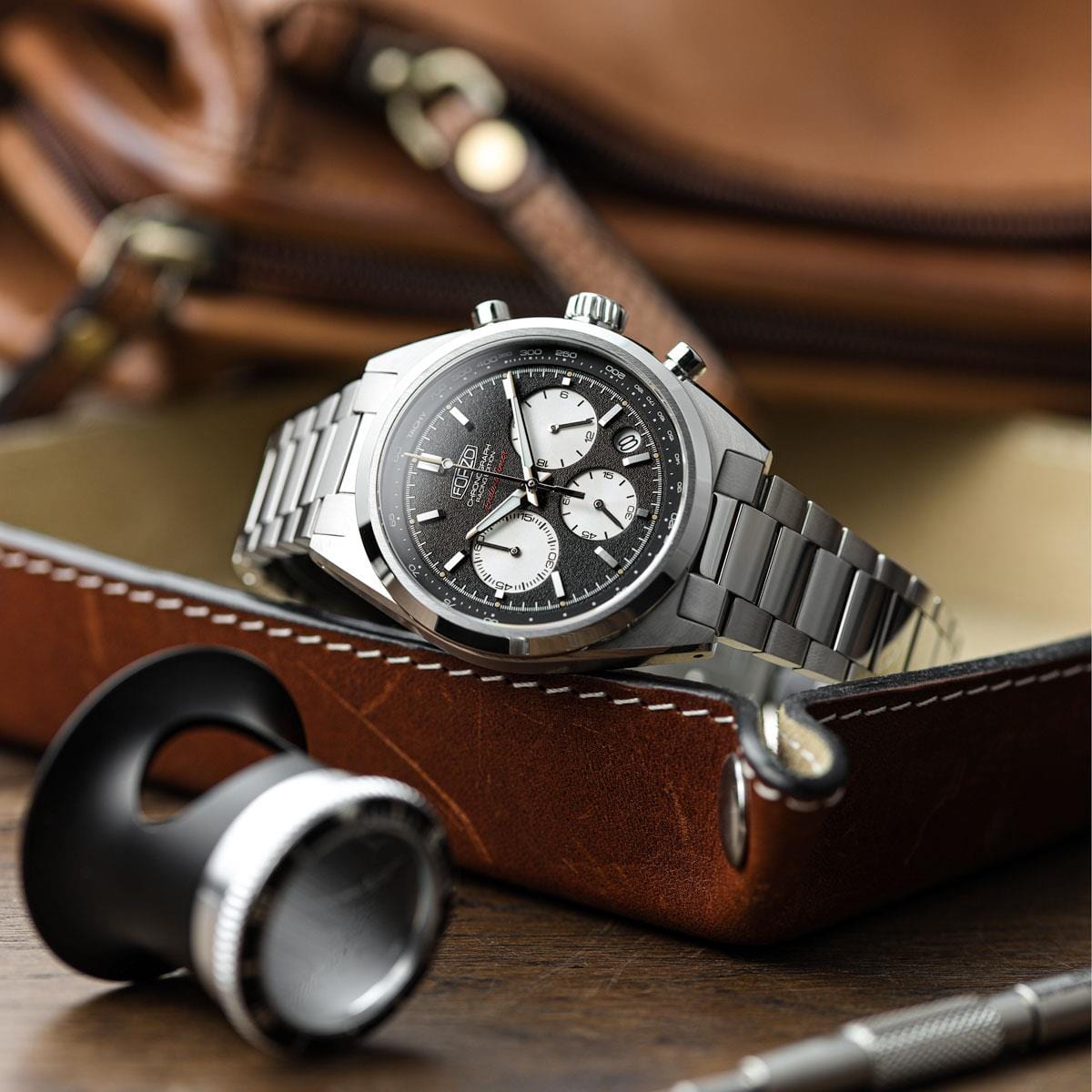 FORZO G2 EnduraTimer Chronograph Watch - Reverse Panda Dial