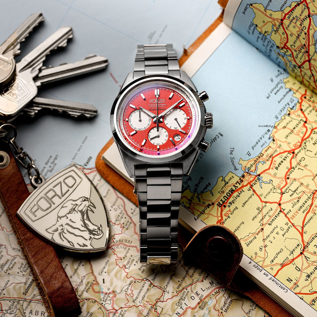FORZO G1 Carl Fogarty Foggy EnduraTimer Chronograph - Red Dial - NEARLY NEW