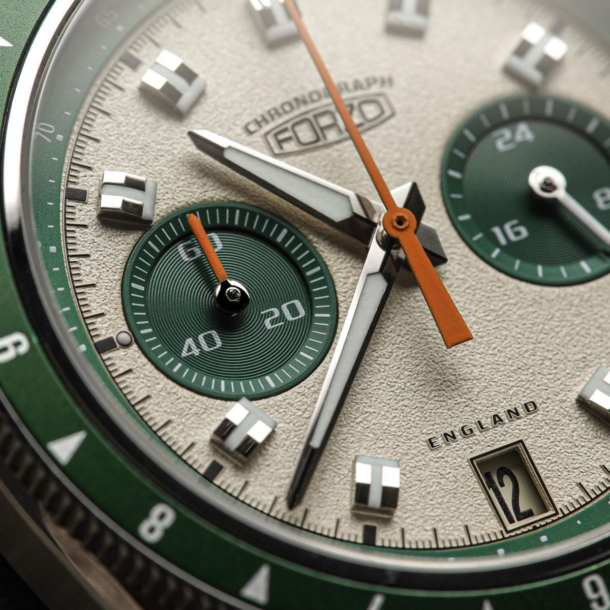 FORZO G2 Drive King Chronograph Watch - Cream / Green RWB046-WH