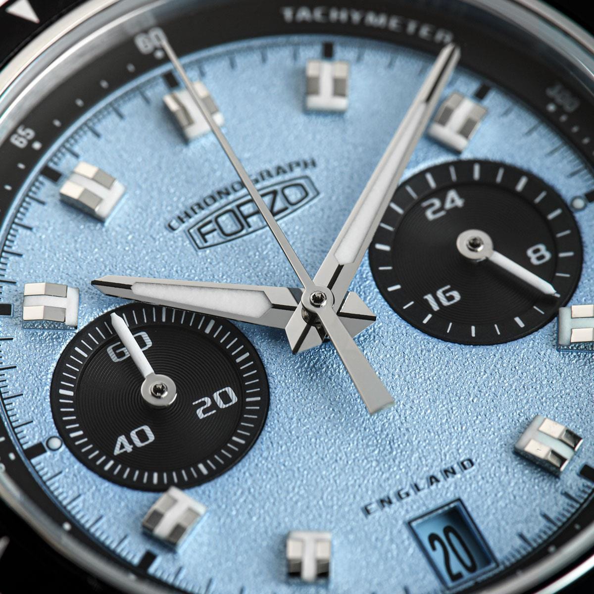 FORZO G2 Drive King Chronograph Watch Light Blue / Black SS-B01-B