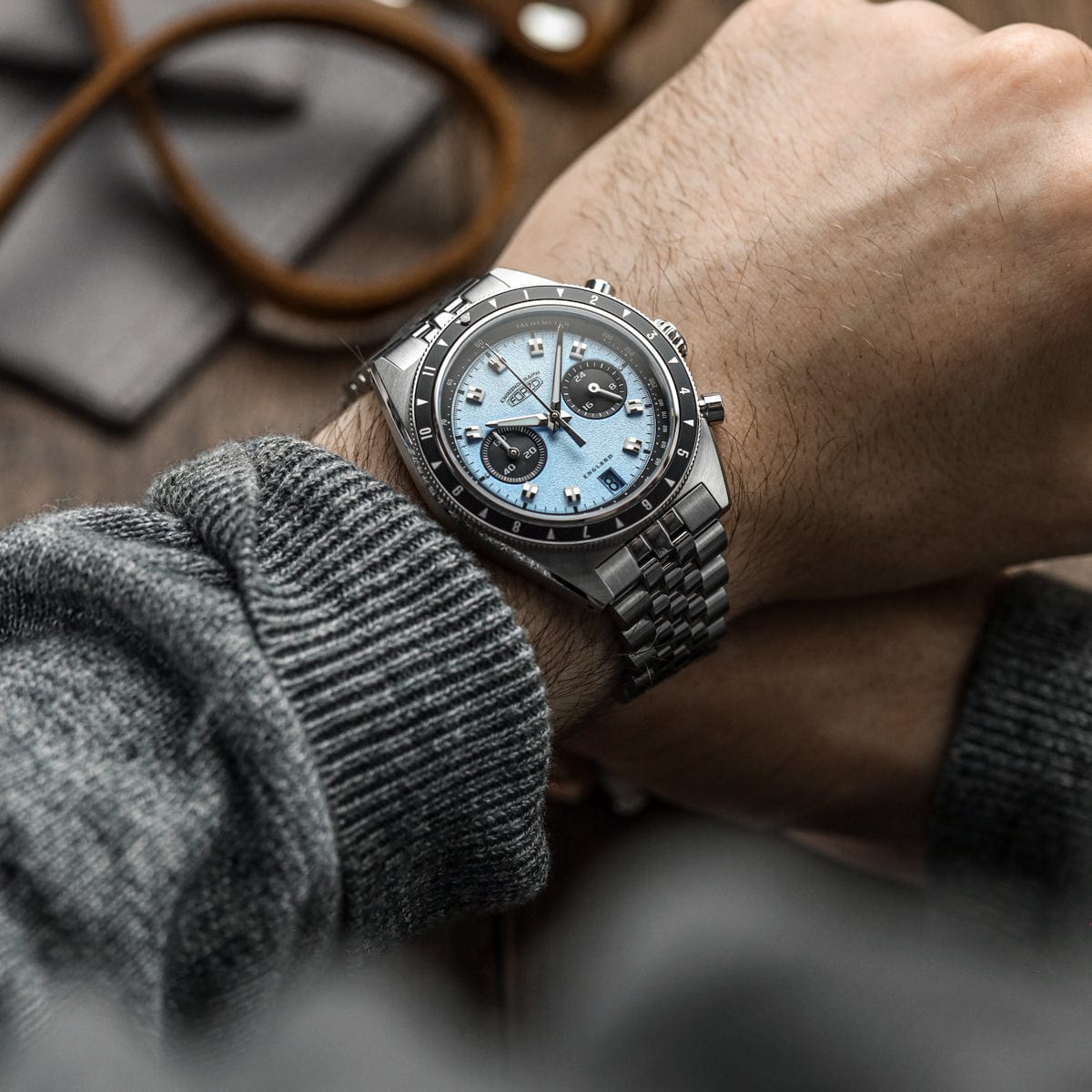 FORZO G2 Drive King Chronograph Watch - Light Blue Panda