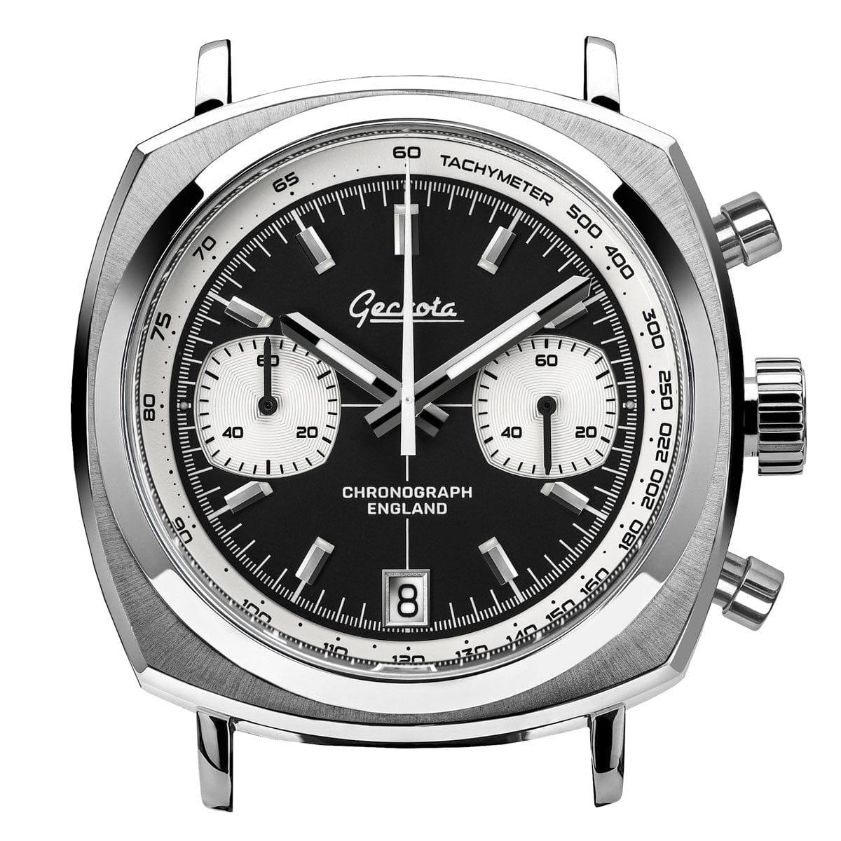 Geckota Chronotimer Racing Chronograph Watch Classic Reverse Panda VS-369-2