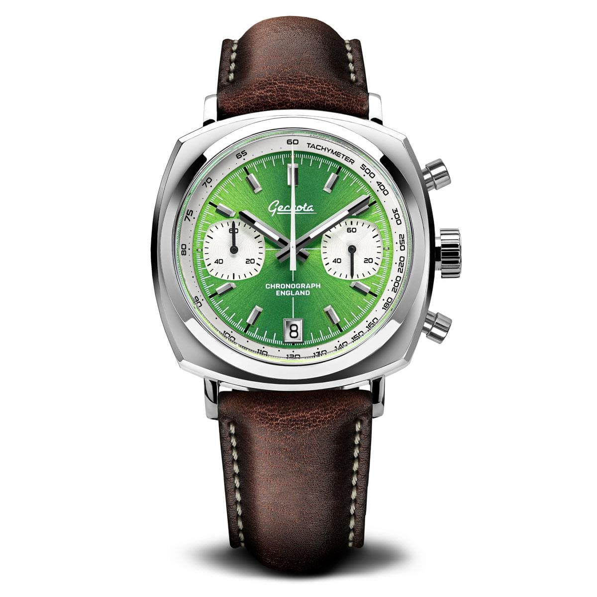 Geckota Chronotimer Aurora Chronograph Watch Green Sunburst TP-369-2