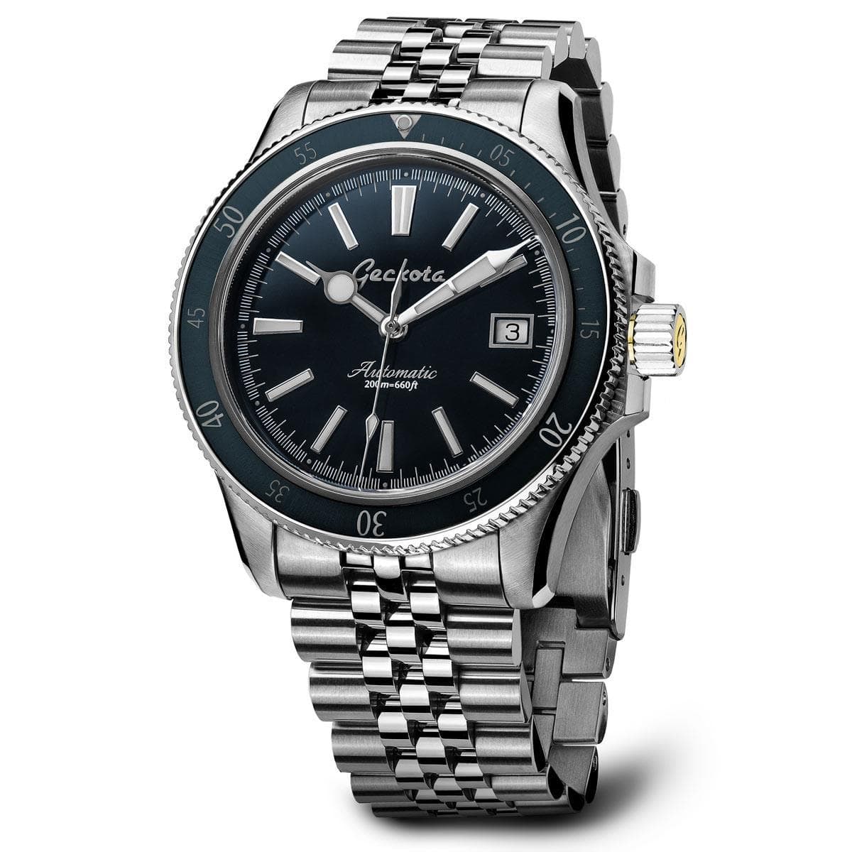 Geckota Sea Hunter Automatic Diver's Watch - Blue Bezel - NEARLY NEW